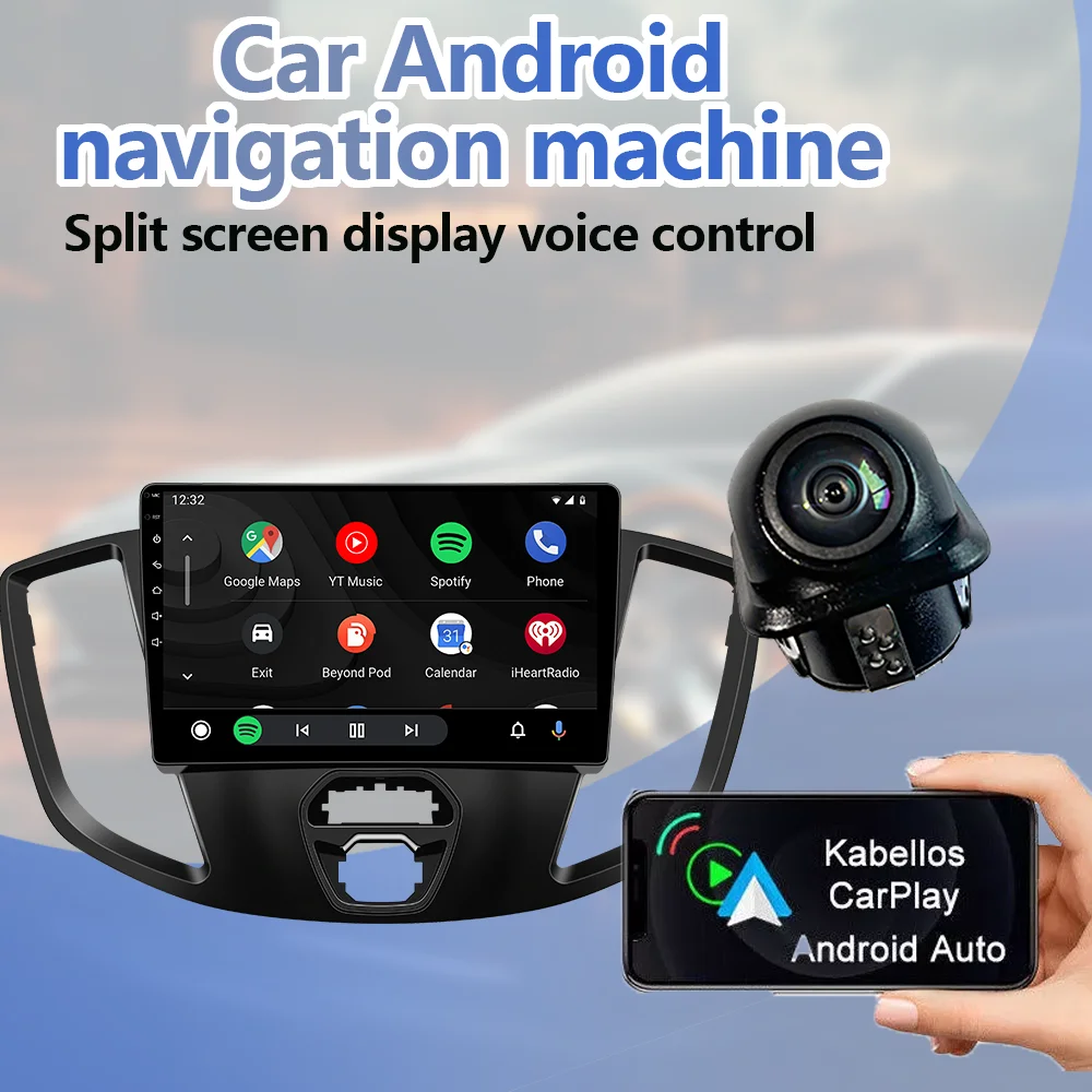

ZoeHong Auto Stereo Radio For Ford Transit 2015-2019 GPS Navigation 4G WIFI 9'' Multimedia Player Wireless Carplay/Android Auto