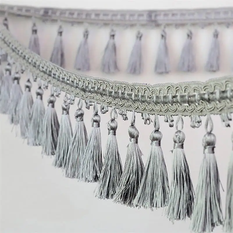 1Meter Tassel Fringe Trim Curtain Sewing Trim Ribbon Home Sofa Tapicerka Decor