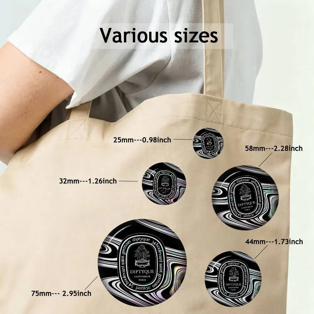 Luxury D-Diptyques Badges Round Exquisite Badge Brooches Creative Pins For Clothes Hat Backpack Gift Accessories