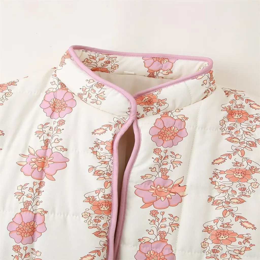 Inverno moda feminina manga longa impresso acolchoado casaco de algodão estilo europeu americano emagrecimento all-match nova chegada