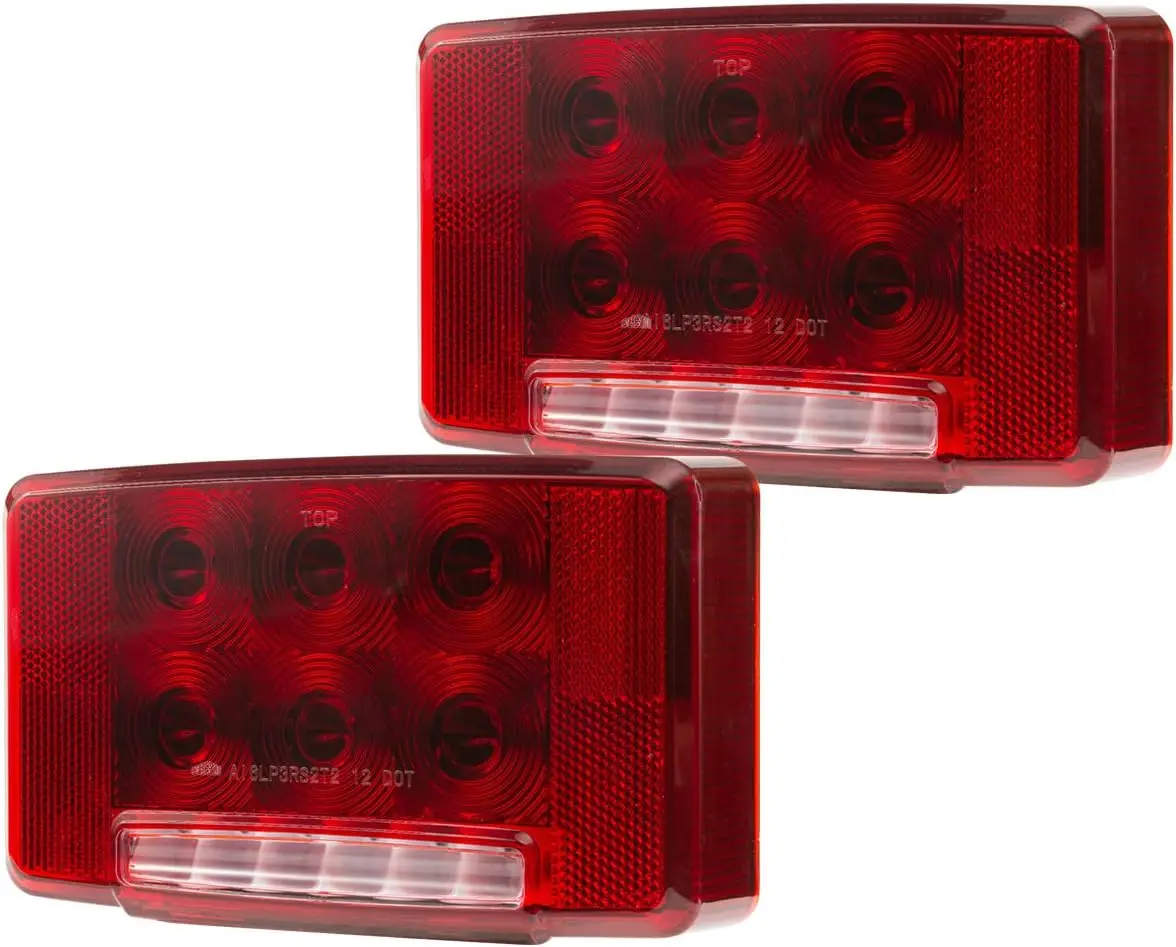 2 Luces LED Traseras de Posición, Luces de Freno, Luces de Matrícula, Luces de Reversa para Remolque, Aptas para Camiones de Transporte Internacional Convencionales
