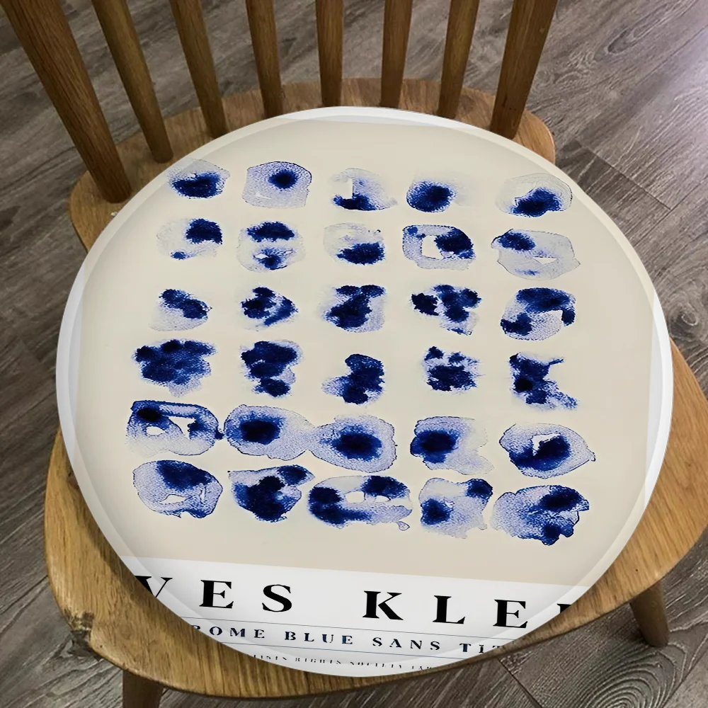 Yves Klein Blue Exhibition Gallery European Fabric Cushion Non-slip Sofa Decor Students Stool Tatami Office Cushions Home Decor