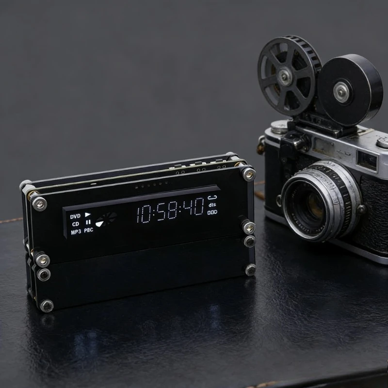 DIY Modern Desktop Clock LED High-definition Cyberpunk Clock