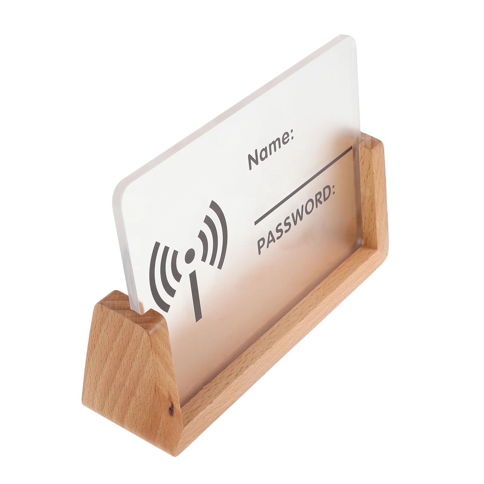 

Beige Vertical Creative Acrylic WiFi Password Sign Desktop Table Display Essential for Guests Home Hotel Business