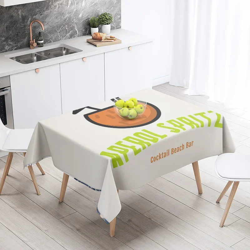 New Abstract Tea Tablecloth Waterproof and Oil-proof Dining Tablecloth Nordic Wind Bar Tablecloth Home Decoration