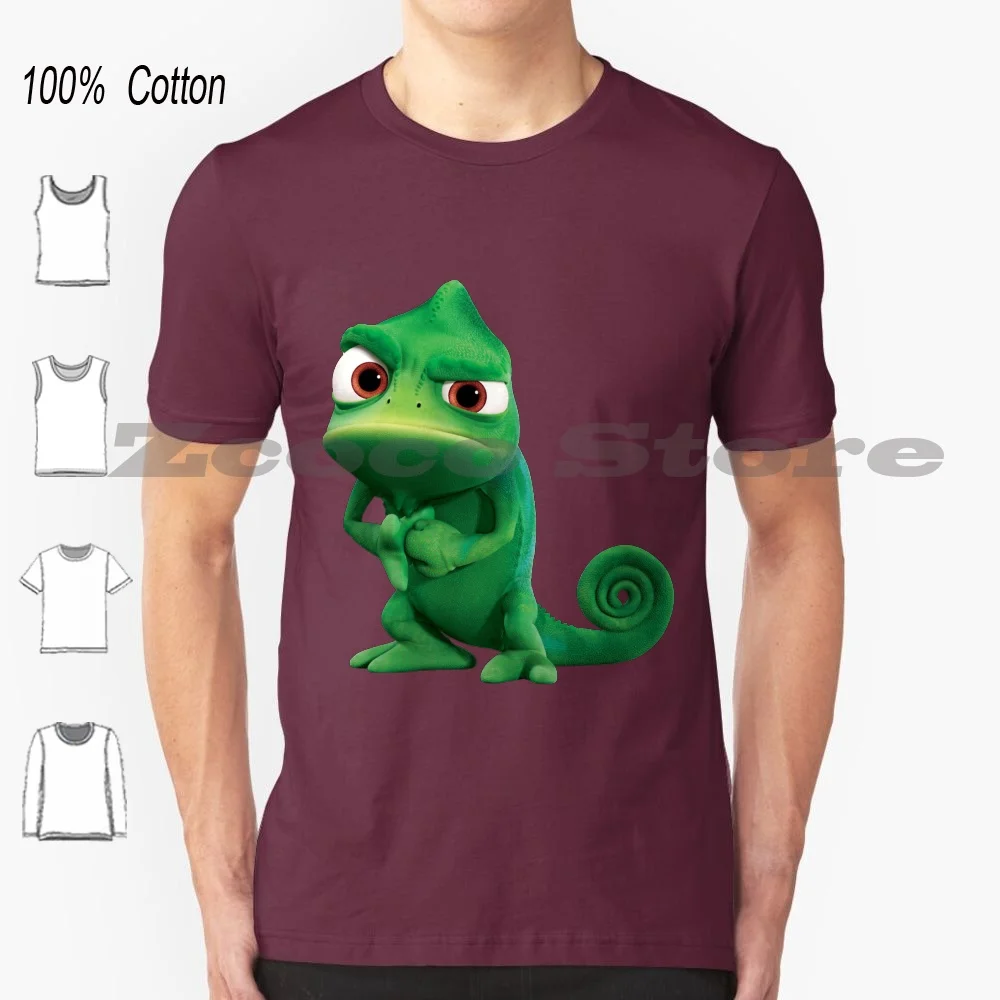 Pascal T-Shirt 100% Cotton Men Women Personalized Pattern Pascal Tangled Movie Animal