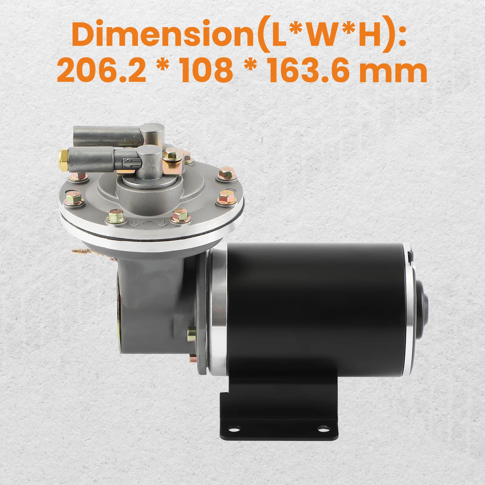 Electric Vacuum Pump Kit w/Mounting Hardware for Brake Booster 12 Volt 18 to 22 Power Brake Booster Auxiliary Pump Assembly