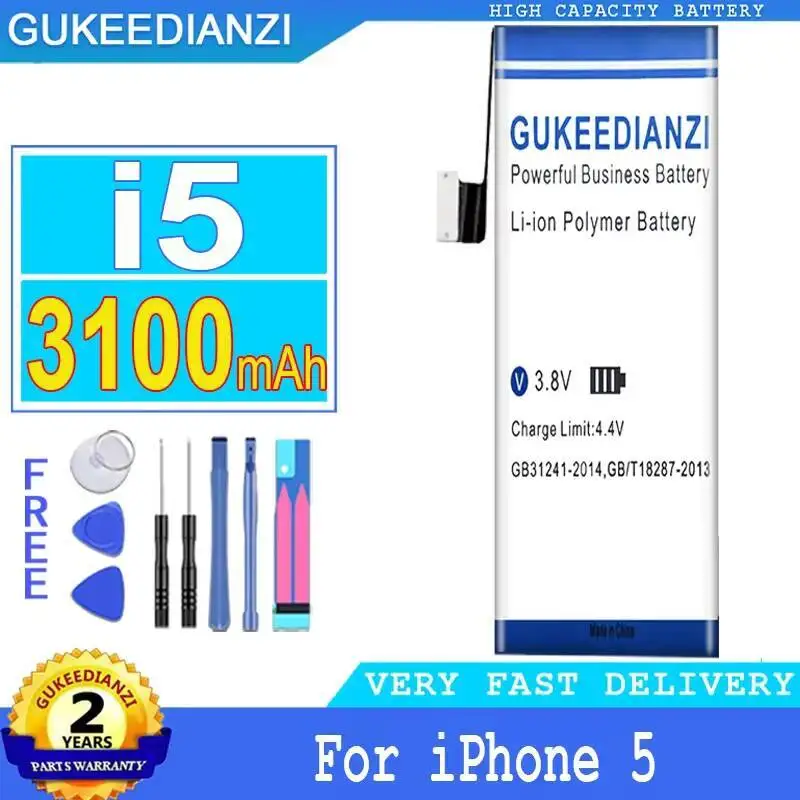 

Safe Mobile Phone Battery Reliable Power Supply For Apple Iphone 5 3100Mah