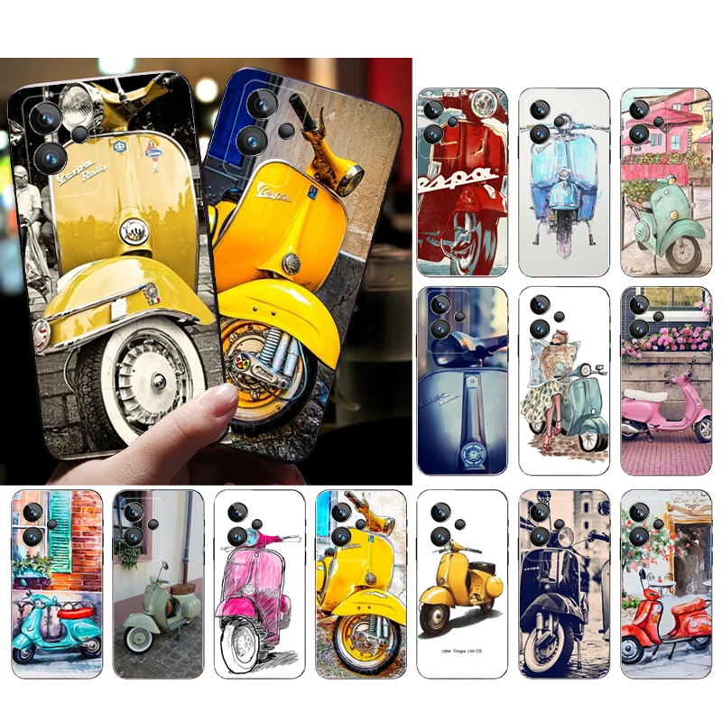 Vespa Motorcycle Case For OPPO Realme C11 C21 C20 C15 7 7i 8 X7 Pro Reno4 Reno5 Reno7 Reno8 Reno6 Pro