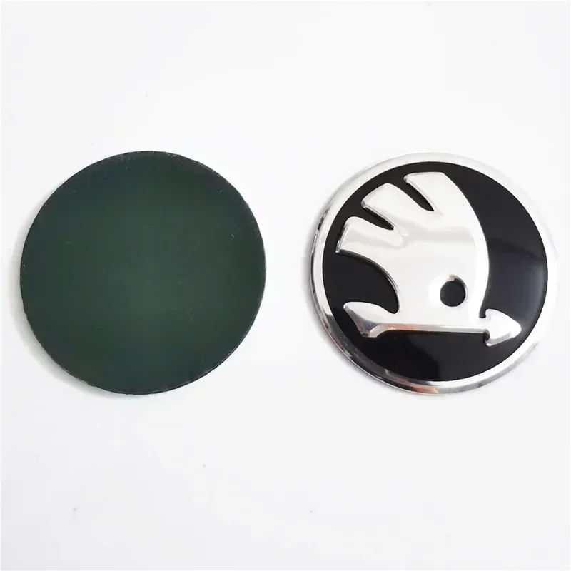 42mm Car Interior for SKODA Kodiaq Yeti Rapid Spaceback Fabia 1 2 Karoq Octavia A5 RS Superb Steering Wheel Emblem Stickers