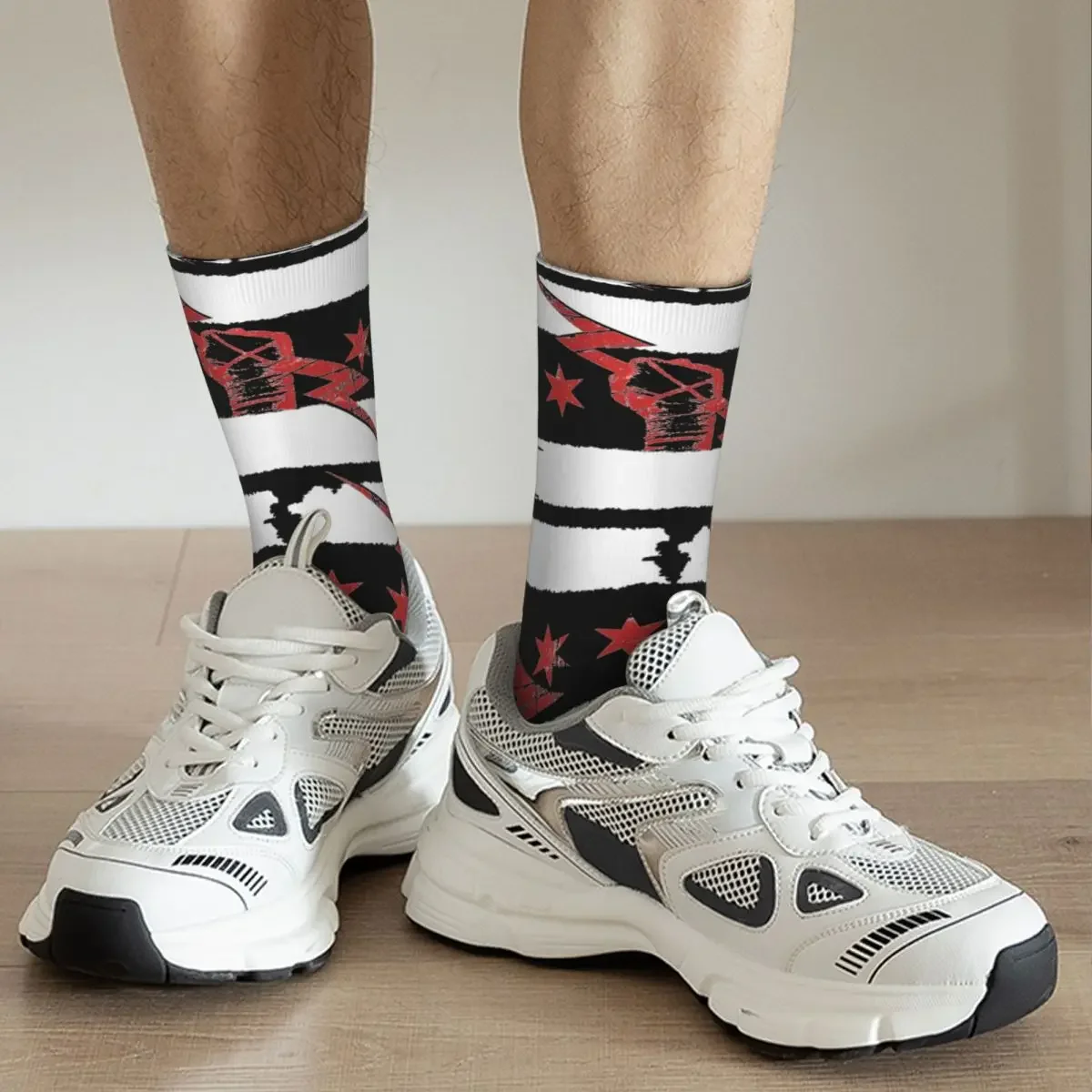 Chaussettes de basket-ball absorbant la transpiration colorées pour hommes et femmes, chaussettes chaudes, cadeau d'amoureux punk, toutes les familles, hiver