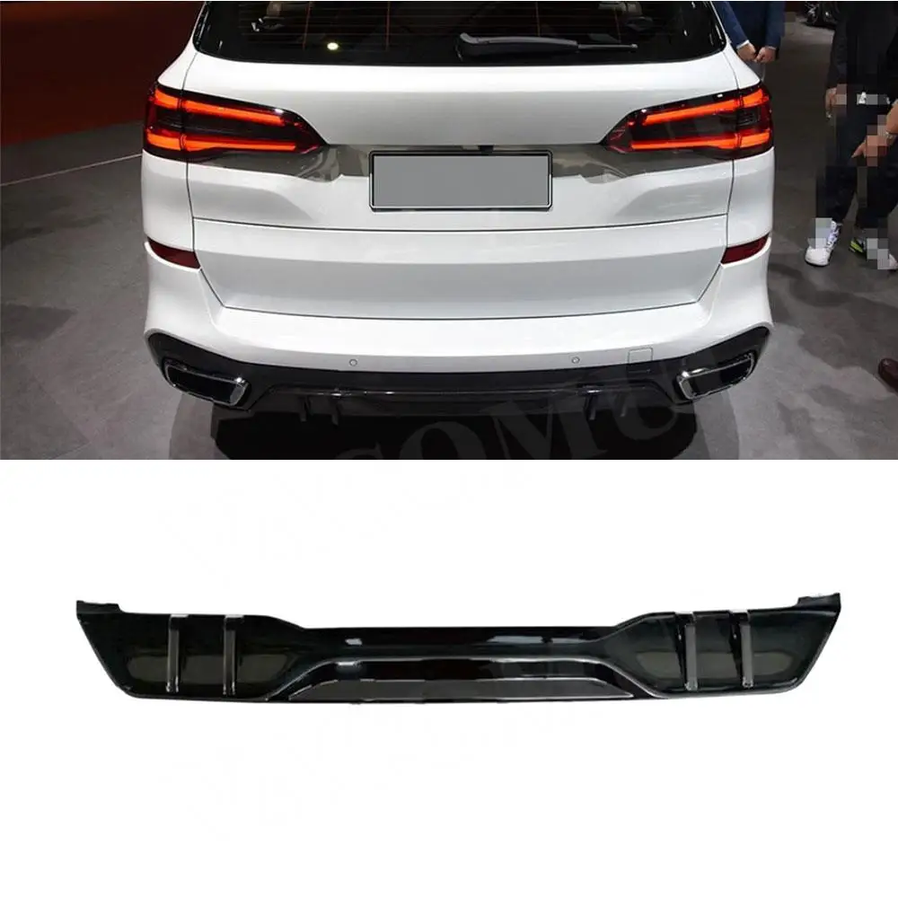 

VACOMUL Car Rear Bumper Diffuser Lip For for BMW X5 G05 M sport 2019+ Gloss Black/Carbon Look Lower Bracket Splitter Spoiler
