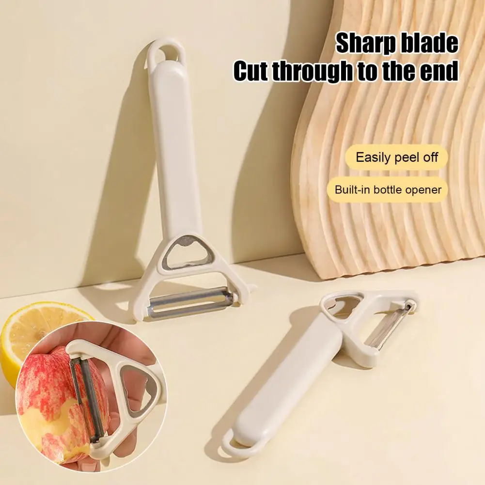 Kitchen Gadget for Seniors 3-in-1 Vegetable Peeler with Sharp Stainless Steel Blades Ergonomic Peeler for Elderly Multi-function