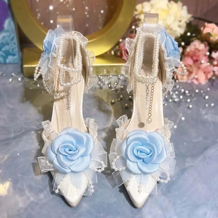 Tacones a la moda estilo Lolita y2k, tacones altos para mujer, zapatos lolita, tacones rosas, tacones de diseñador, tacones de lujo para novia, tacones de boda con perlas