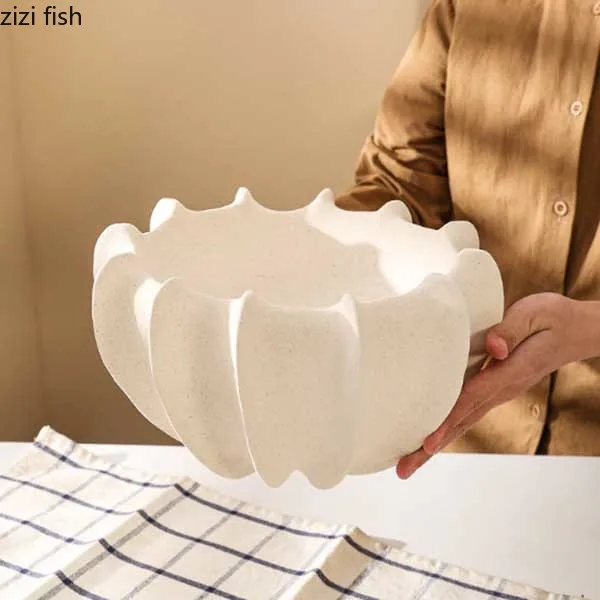 Minimally Irregular Ceramic Storage Tray Jewelry Display Tray Miscellaneous Storage Tray Creative Floral Vessel Home Decoration
