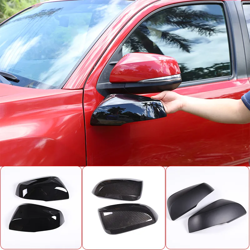 Car Rearview Mirror Cover For Toyota Tacoma 2015-2022 ABS Carbon Fiber Rear View Mirror Decorative Shell Exterior Accessories