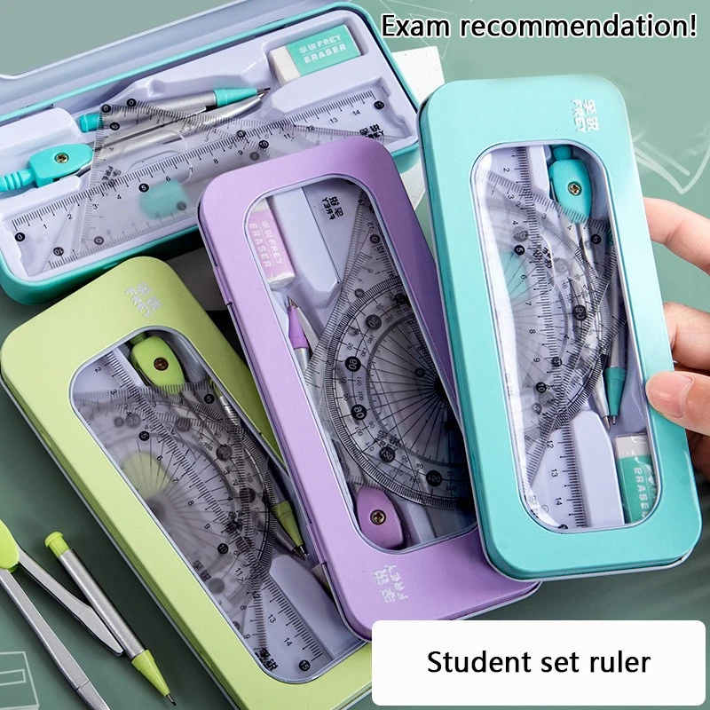 1/2/4PCS set Compass Ruler Set Multi-function Mathematical Rulers Professional Drawing Tools School Supplies Students Stationery