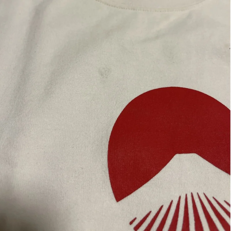 Classic Fuji Mountain Printed Red String Long Sleeved T-shirt Beams T Shirt Loose Casual Men Women Pullover