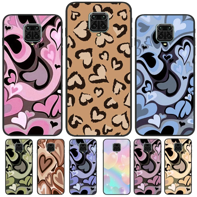 Purple Heart Swirl Aesthetic Case For Xiaomi Redmi Note 12 Pro 8 9 10 11 Pro Note 12S 11S 10S 9S 9C 10A 10C 12C Cover