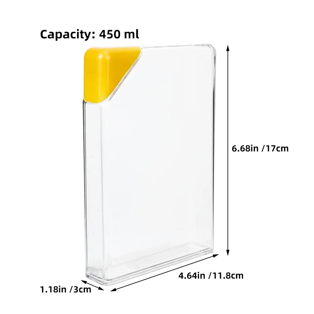2 قطعة زجاجة مياه بلاستيكية مسطحة رفيعة قارورة سفر إبداعية مانعة للتسرب غطاء مثلث فريد محمول زجاجة محفظة خارجية #4