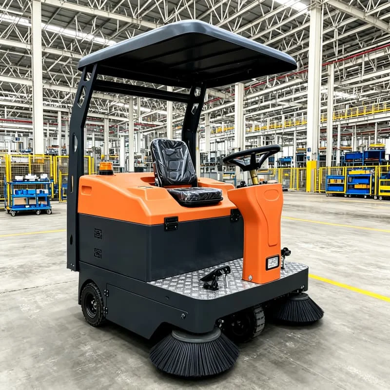 =Silent Ride On Sweeper Electric Floor Sweeping Machine for Indoor Warehouse Factory Quiet Dust Collection 1300mm Customized