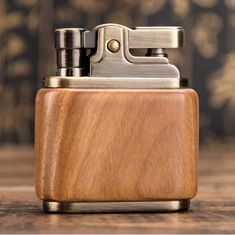 ZORRO Retro Kerosene Lighter Oil Gasoline Wood Metal Lighter Grinding Wheel Brass Core Cigarette Lighter Gadget Collection Gift