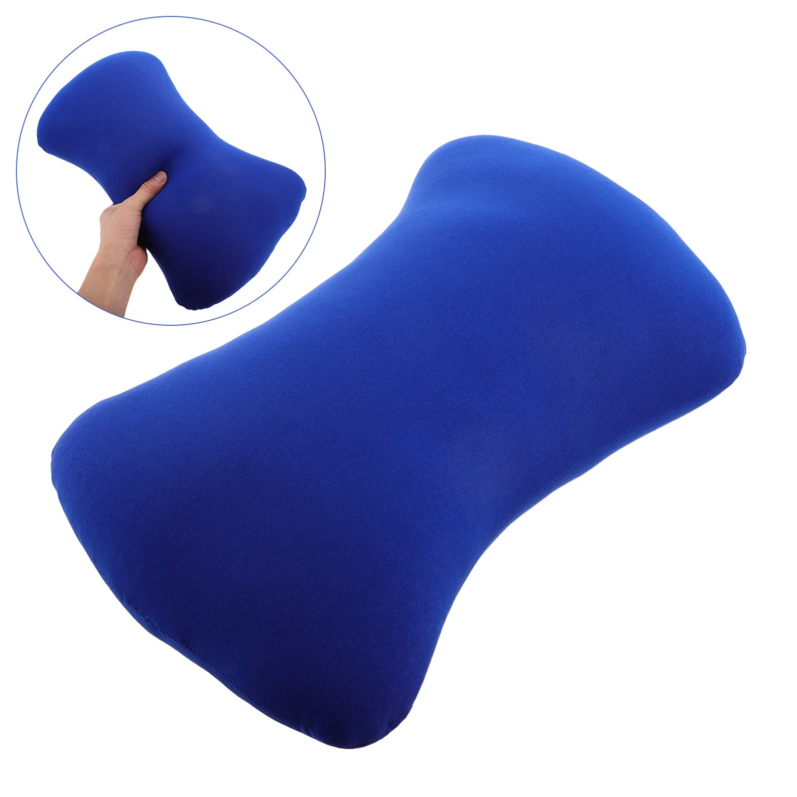 

Portable Blue Foam Bone Pillow, Mini Camping Travel Pillow, Washable Support Neck Cushion for Outdoor Activities,Hiking/Sleeping