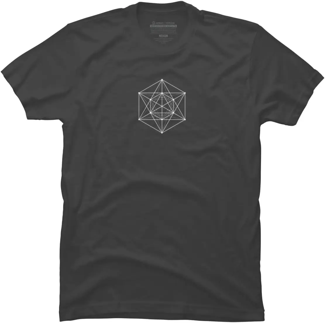 Design By Humans Men's Sacred Geometry/Minimal Hipster Line Art by badbugs T-Shirt - -