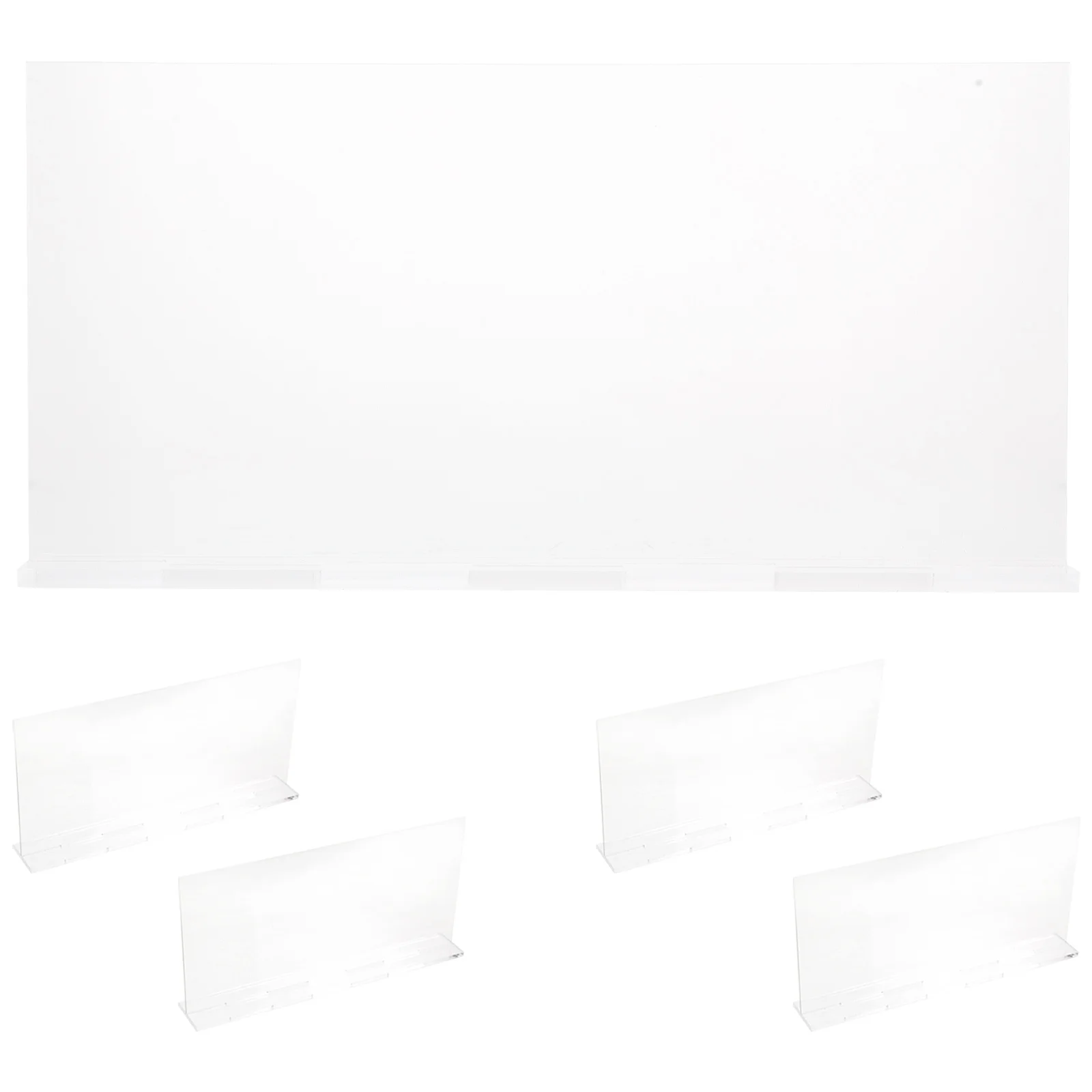 5Pcs Clear Acrylic Desk Name Plate Blank Office Sign Holder for Wedding Table Number Seating Stand Desk Name Plate