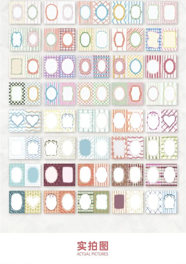 100 Stück Moonlight Wish Book Serie Notizblöcke mit Grundmuster, Notizen für Scrapbooking, Tagebuchmaterial, Collage, DIY Journal, Schreibwaren – Detail 4