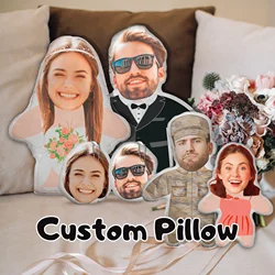Custom Photo Cushion Humanoid Personalized Filling photo Cushion DIY Pillow for Putting Picture of Parent and Couple Christmas