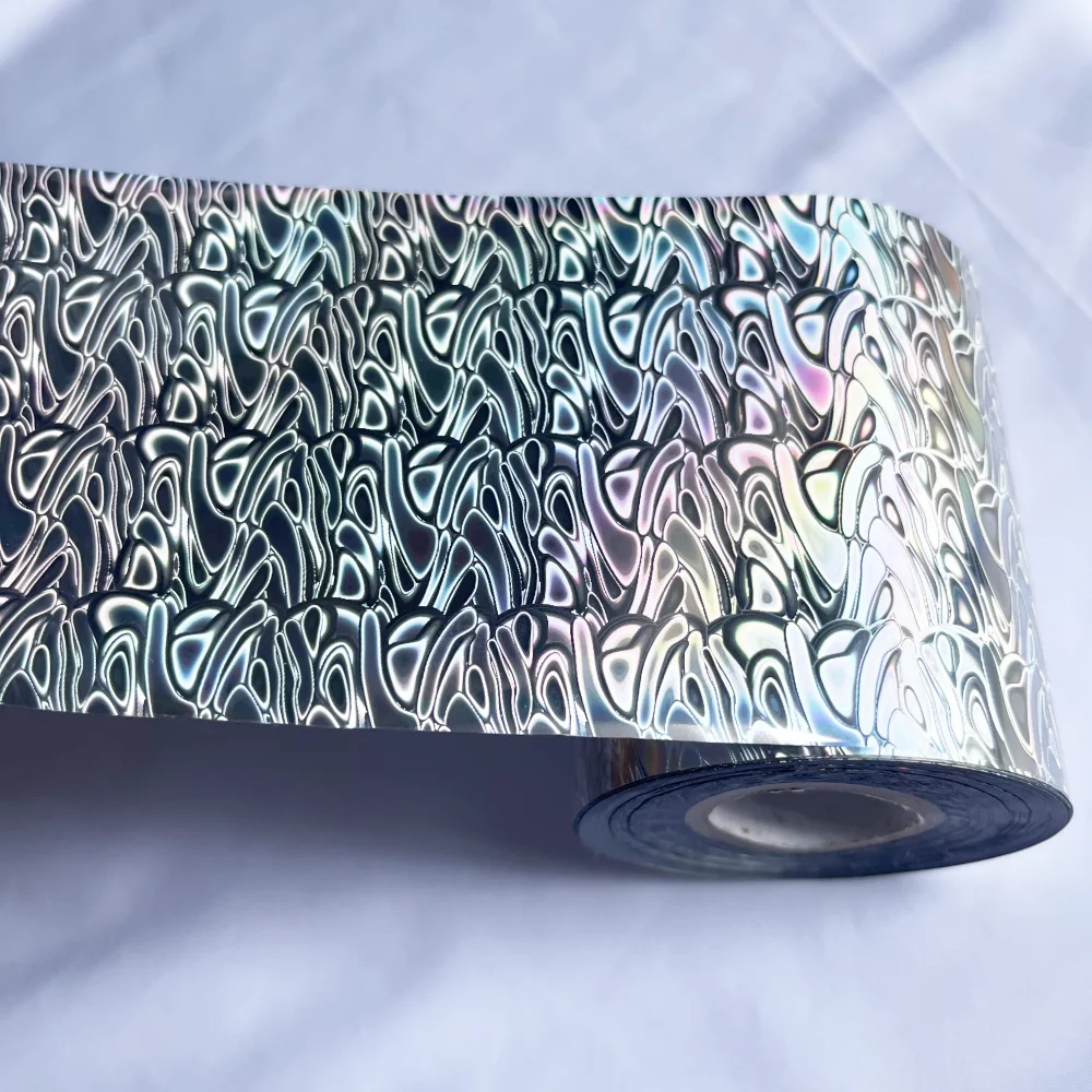 8CM 2/5/10/15/20M Heat Transfer Film DIY Custom Blank Hard Fishing Lure Skin Craft Aurora Metallic Fish Scale Hot Stamping Foil