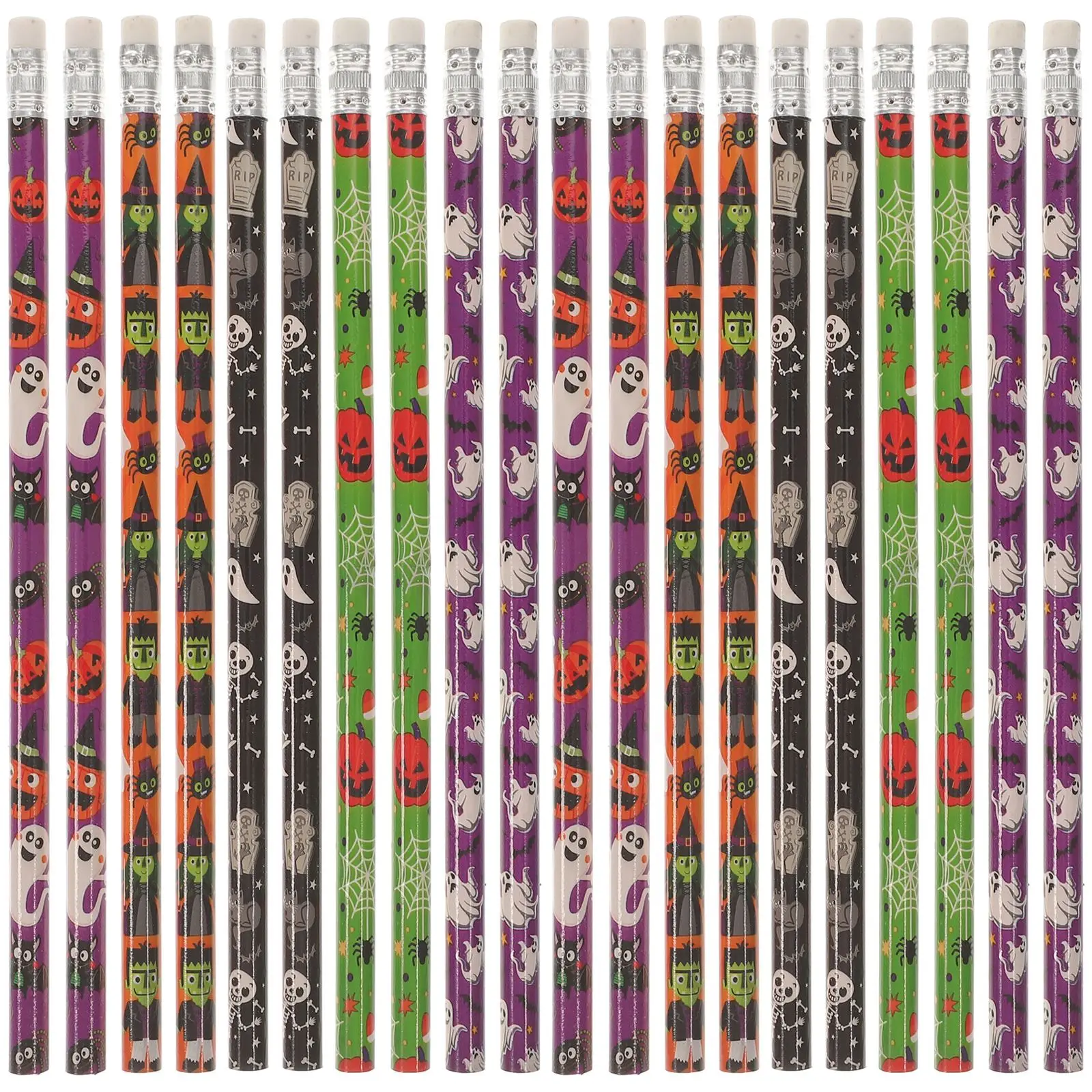 50Pcs Halloween Pattern BassBulk Pencils For Kids Eco-Friendly Writing Pens For Kidss Kids Gifts (pattern random)