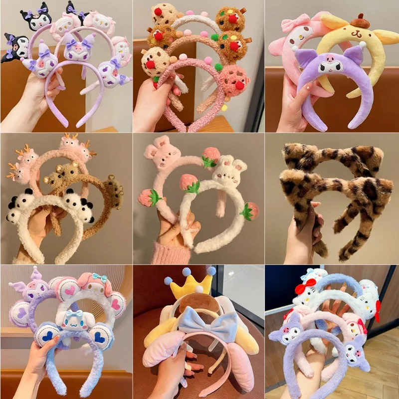 

Cute Cartoon Plush Headbands Kawaii Animal Hair Hoops Soft Hair Accessories for Kids Girl Fashion Party Hairbands D1889