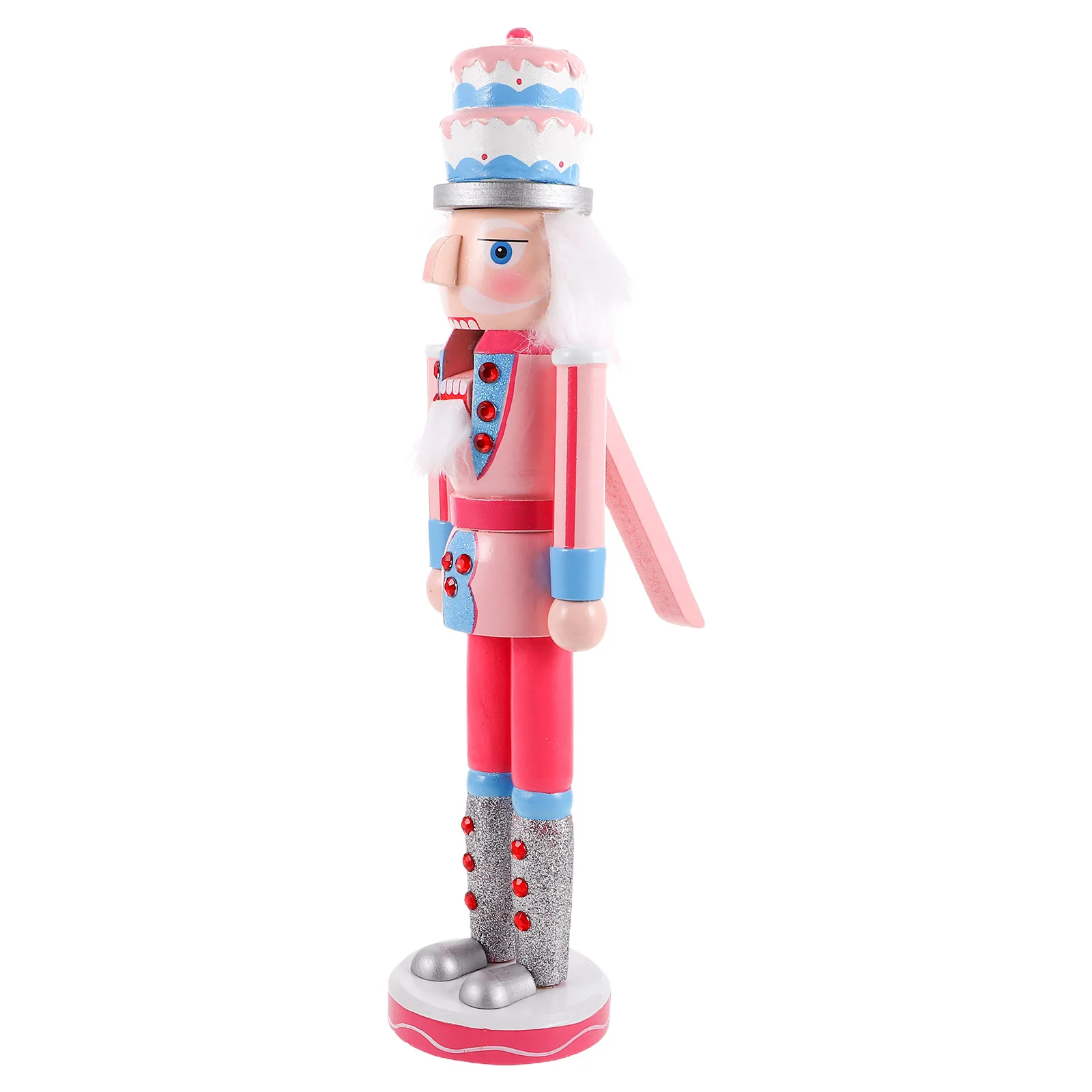 

Christmas Nutcracker Soldier Wooden Puppet 35CM Decor Home Hotel Restaurant Vivid Tabletop Xmas Photo Prop Safe Wood