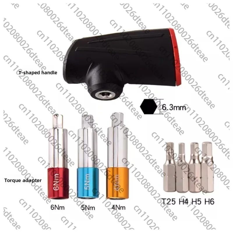 All-in-One Torque Wrench Set, Driver Tool Kit, T-Handle, Bits, Socket Adapters, +,-6% Accurate, 4nm, 5nm, 6nm