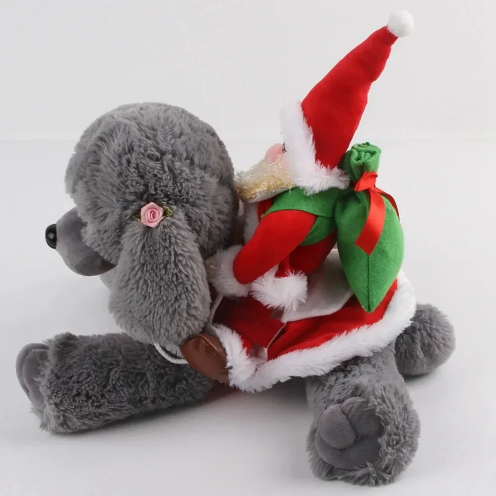Cloududa Natal Dog Costume Engraçado Natal Papai Noel Montando em Pet Holiday Outfit Roupas Vestir