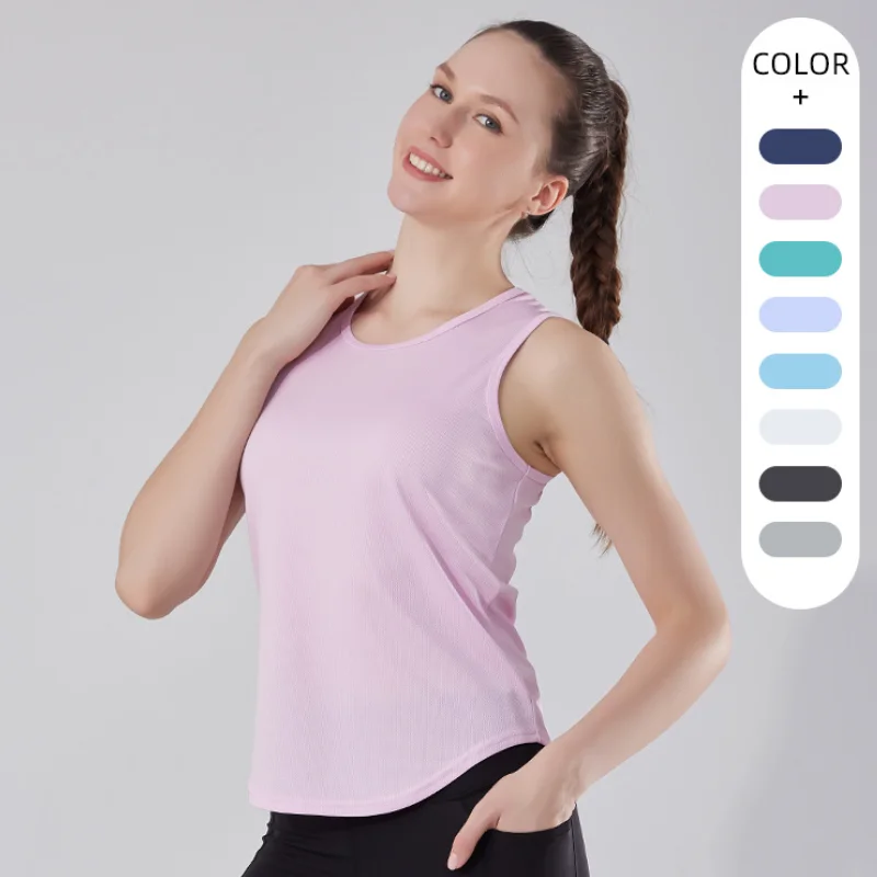 Sleeveless Athletics Tank Tops For Women Summer Marathon Long Distance Running Quick Dry Vest Gym Vest Workout Yoga Ladies Top