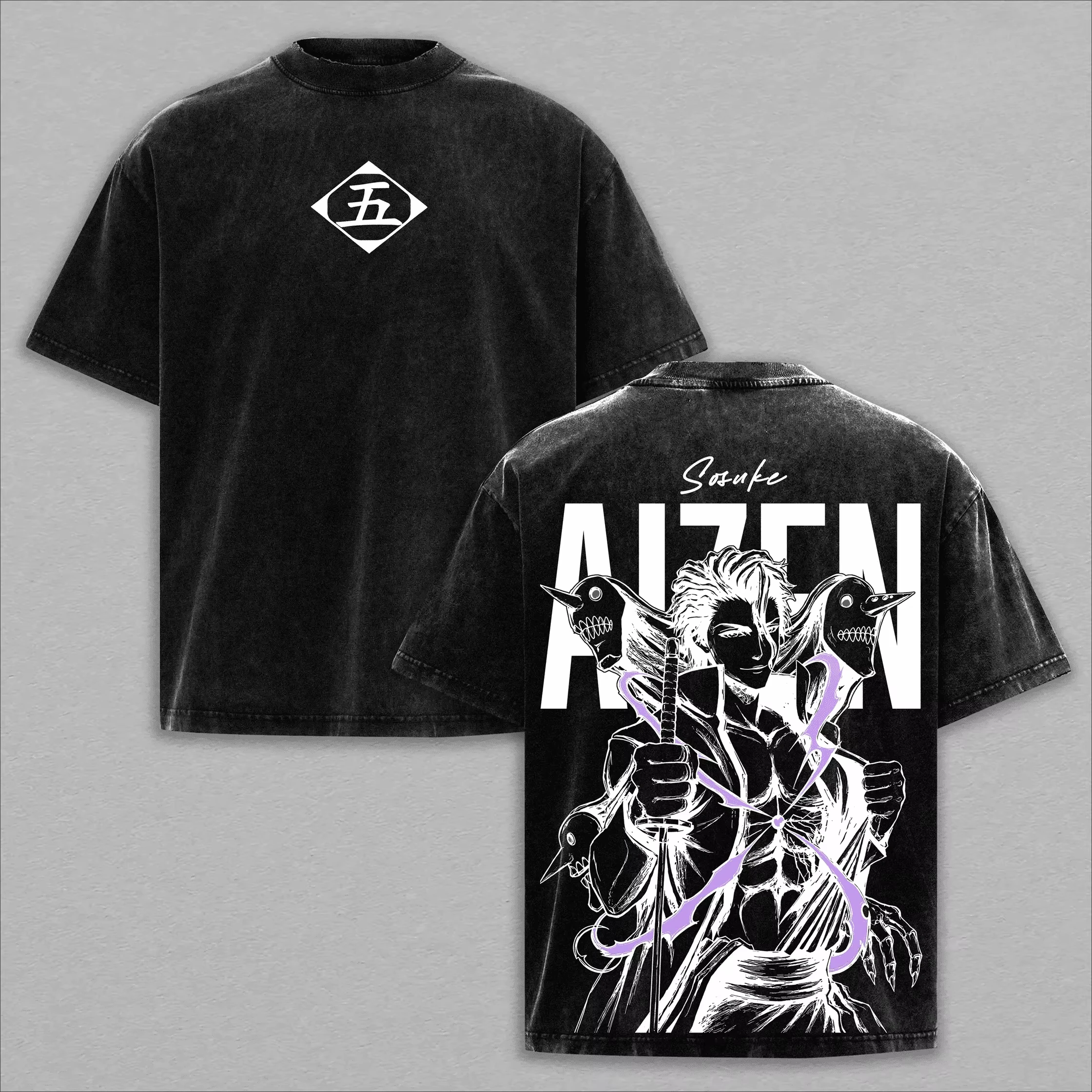 Summer Hot Sale Aizen Sosuke BLEACH Anime T-shirt Y2K Men Women Cotton Short Sleeve O-Neck T-shirt Hip Hop Street Casual T-shirt