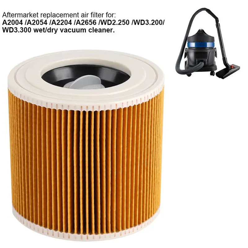 Cartridge Filter Karcher Wd3 Air Filter for A2004 A2054 A2204 A2656 WD2. 250 WD3.200 WD3.300 Wet/Dry Vacuum Cleaner Part