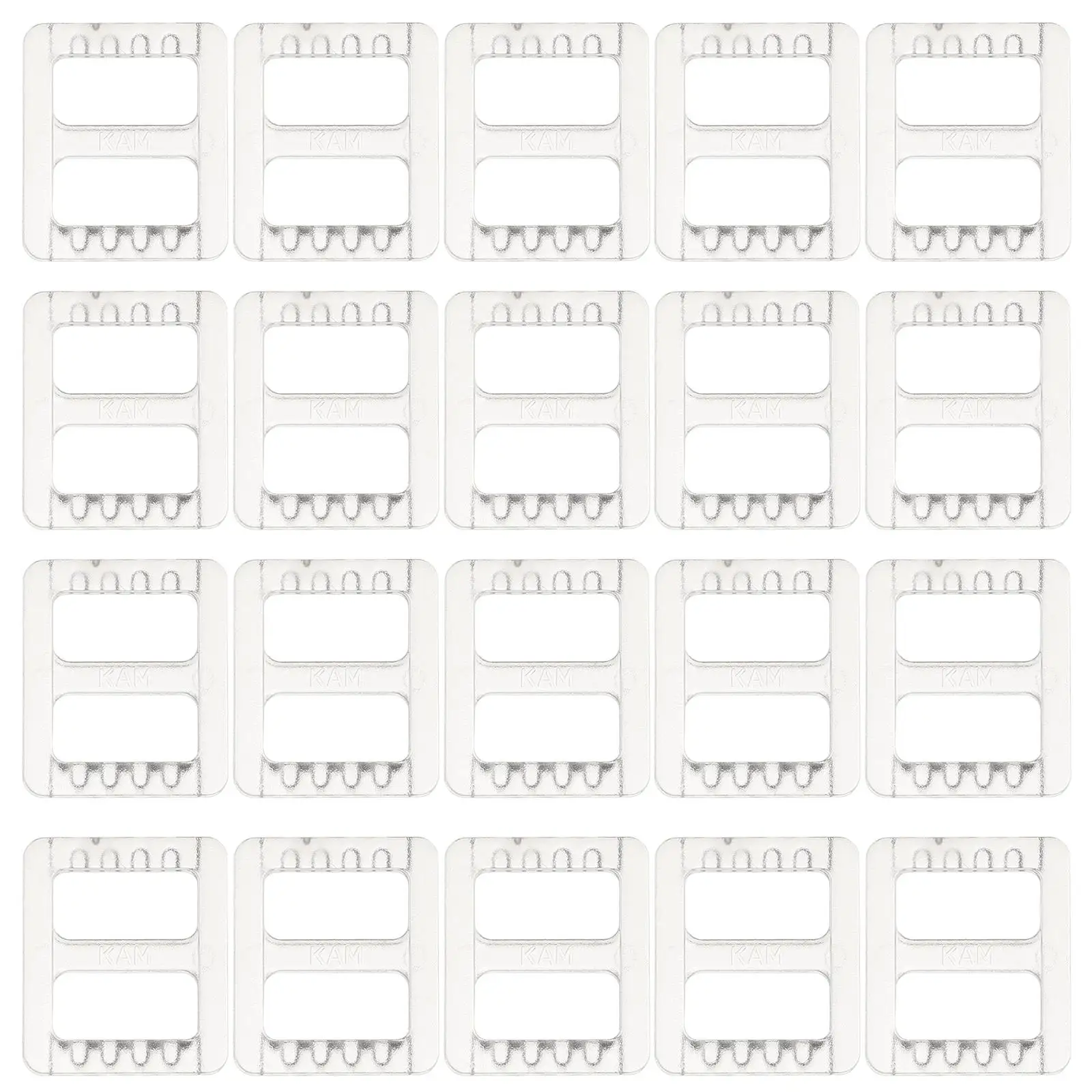 

50pcs Webbing Slider Buckle Plastic Adjustment Fastener for Bag Strap Pet Collar Craft Sewing Supplies