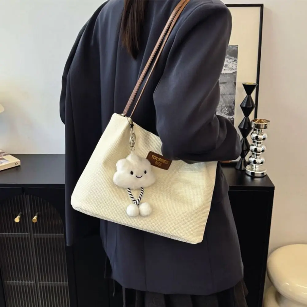 

Cute Korean Style Shoulder Bag Women New Design Large Capacity PU Underarm bag Handbag Retro Solid Tote Bag Women