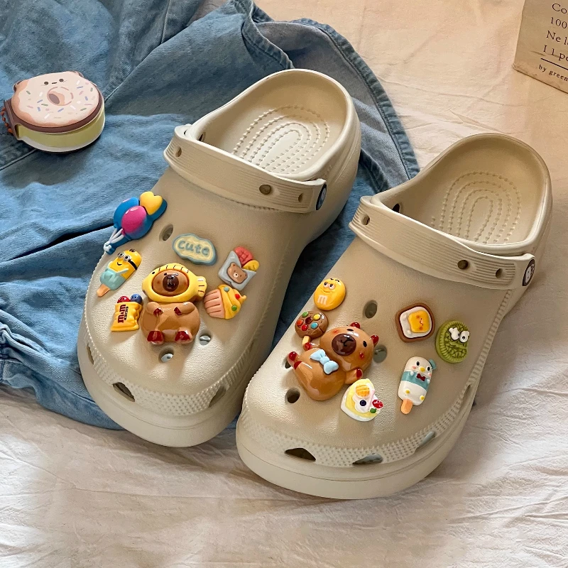 

Capybara Series Rainbow Candy Shoe Charms For Slides Sandals Food Theme Shoe Decorations Accessories Christmas Gifts Party Favor