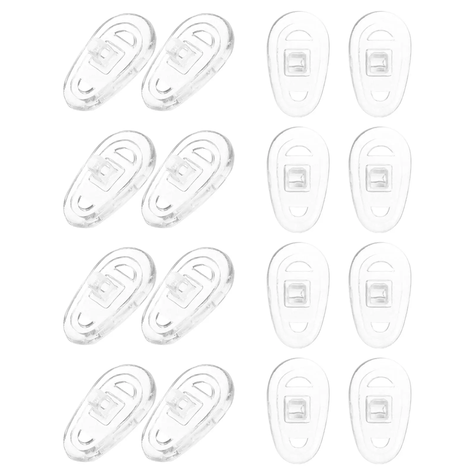 

8pcs Transparent Silicone Core Nose Pads for Eyeglasses Anti Slip Durable Glasses Accessories Glass Nose Pad Kit