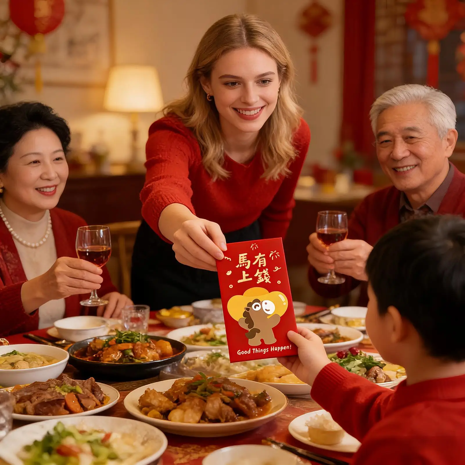 Red Envelopes 9x17cm Funny Horse Money Pocket Year Of The Horse Red Envelopes For Spring Festival Holiday Wedding Party Supplies
