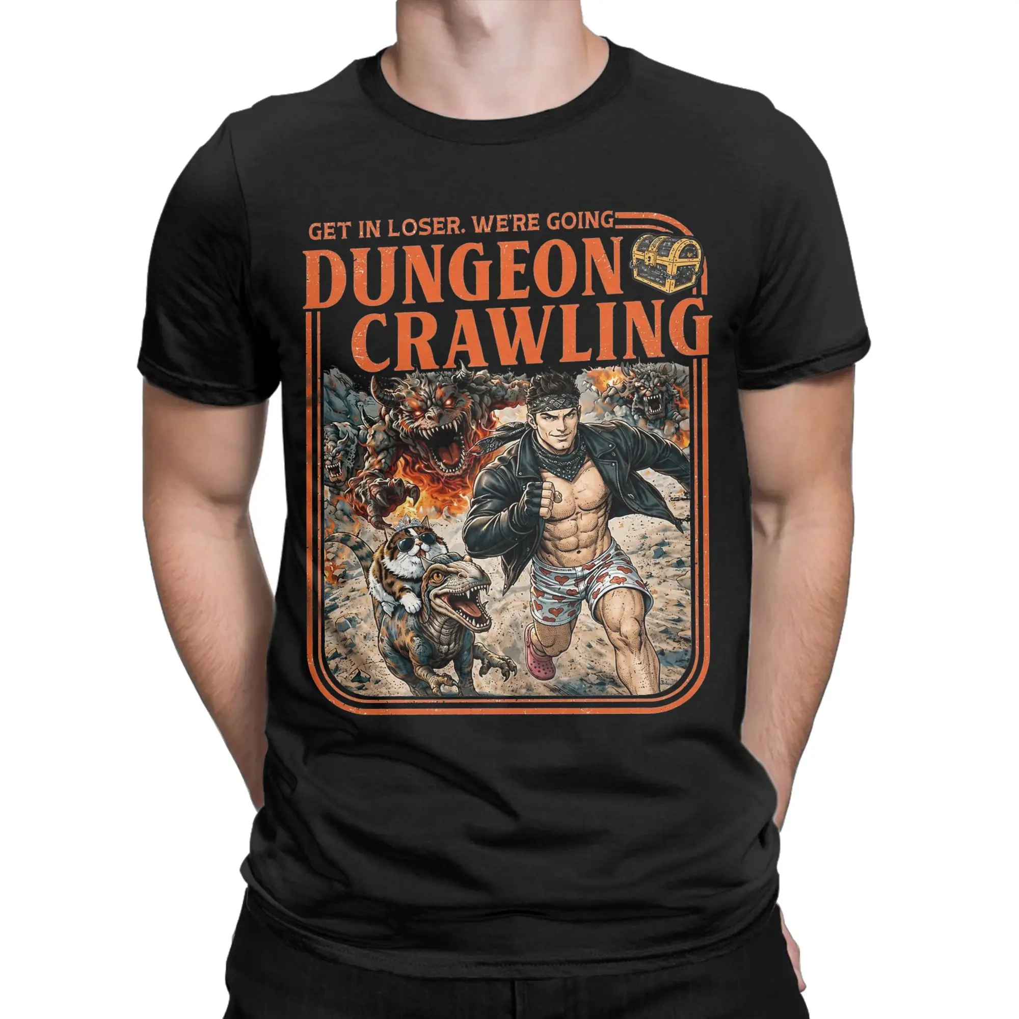 Dungeon Crawler Carl Crawling Sci-Fi Carl Princess Donut T Shirts Men's  Cotton T-Shirts Tees Short Sleeve Tops New Arrival