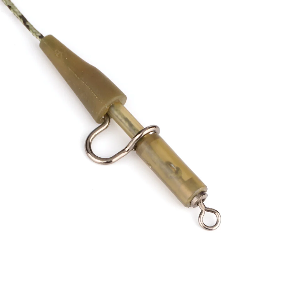 Kkaby 3Pcs 45lb Leadcore Leaders with Kwik Change Kit Braided Lead Core Fishing Line Terminal Tackle for Carp Coarse Fishing
