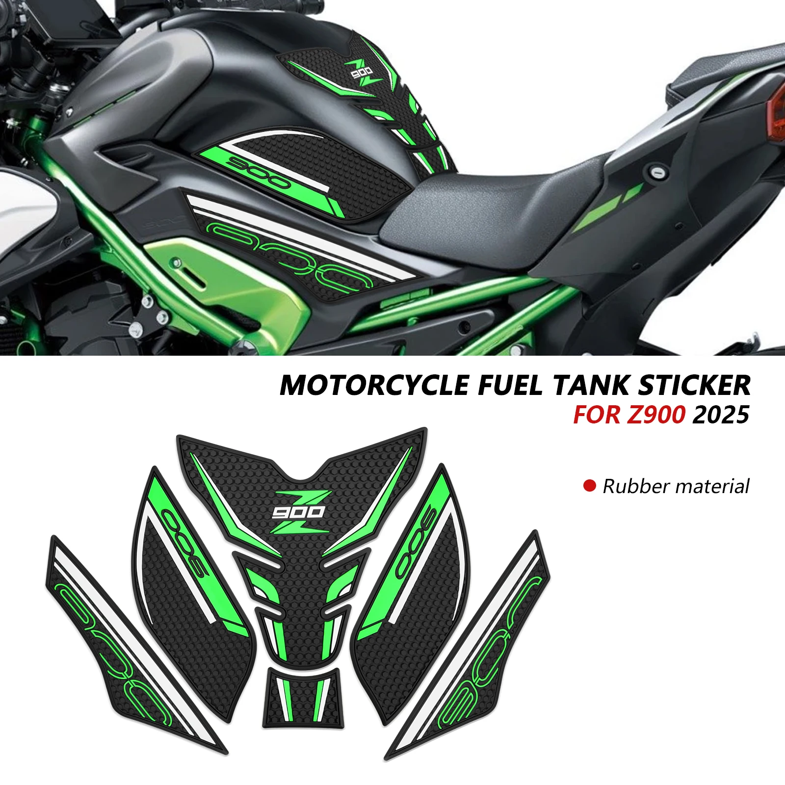 For Z900SE 2025 Z900 Motorcycle Accessories Gas Tank Pad Anti Slip Decoration Decals Kits Of Bike Fuel Tank Protection Stickers