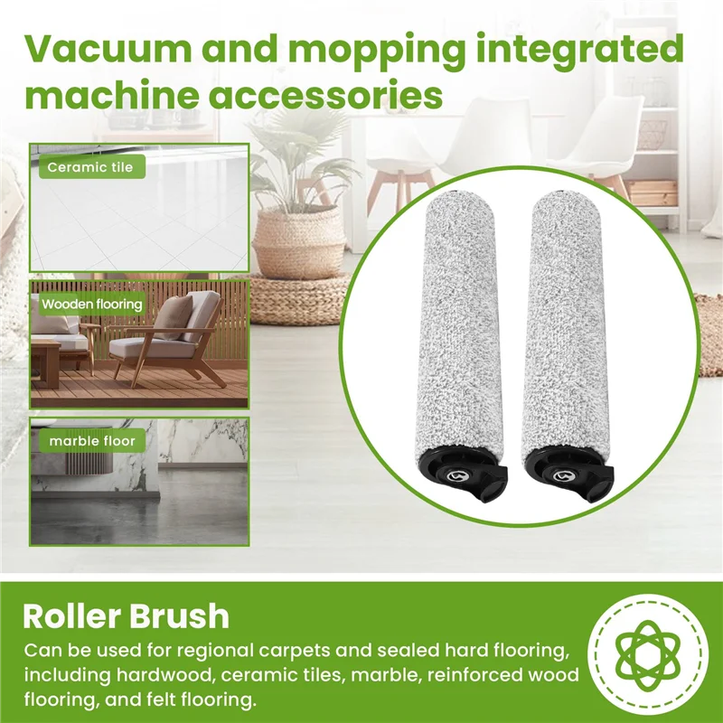 A75X อะไหล่ทดแทนสําหรับ Tineco Iffloor 3/ชั้น One S3 เครื่องดูดฝุ่นไร้สาย, 2 แพ็คลูกกลิ้งแปรง + 4 แพ็คกรองสูญญากาศ