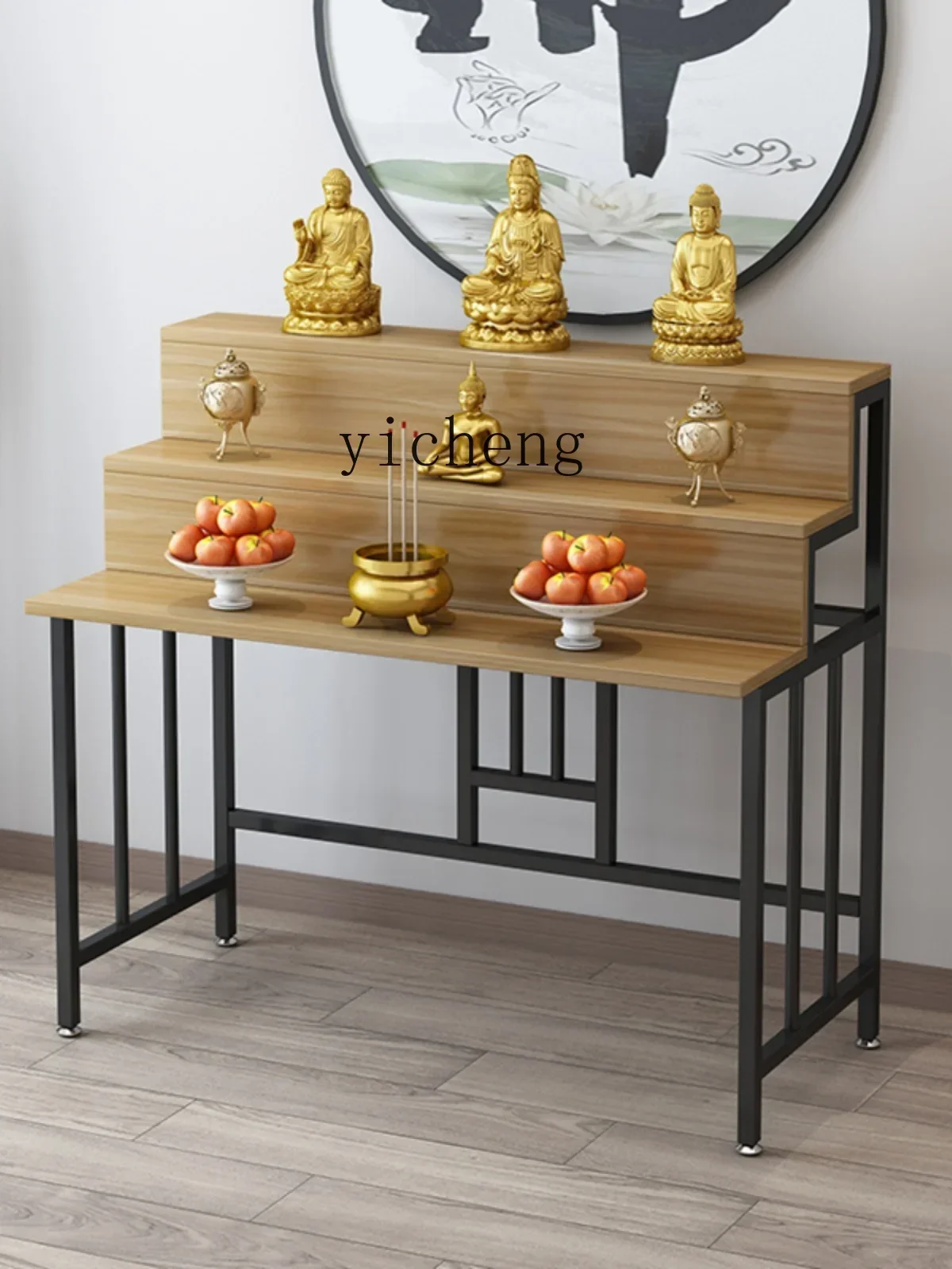 b3 Simple Modern Economical Household Guanyin God of Wealth Table New Chinese Style Incense Burner Table